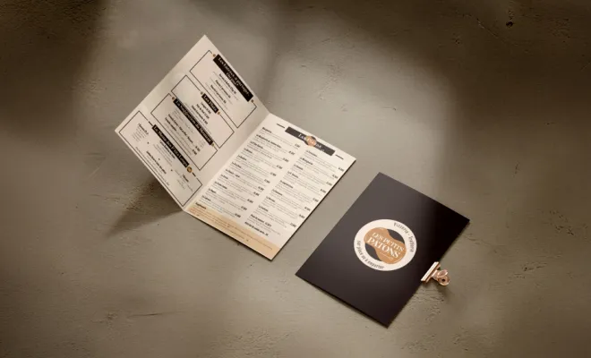 Création d'une identité visuelle d'un restaurant à Combourg, Rennes, HD Graphisme