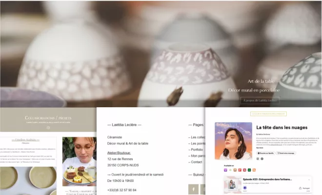 Création d'un site internet pour "Laétitia Leclère", Rennes, HD Graphisme