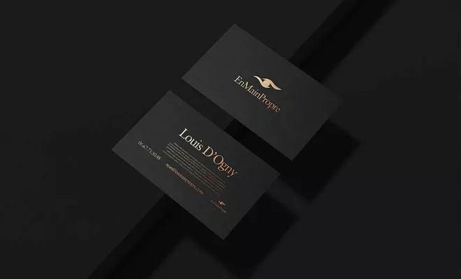 Création d'une nouvelle identité visuelle pour "En main propre", Rennes, HD Graphisme