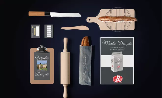 Création d'éléments graphique pour "Moulin Desgués - La Belle Hermine", Rennes, HD Graphisme